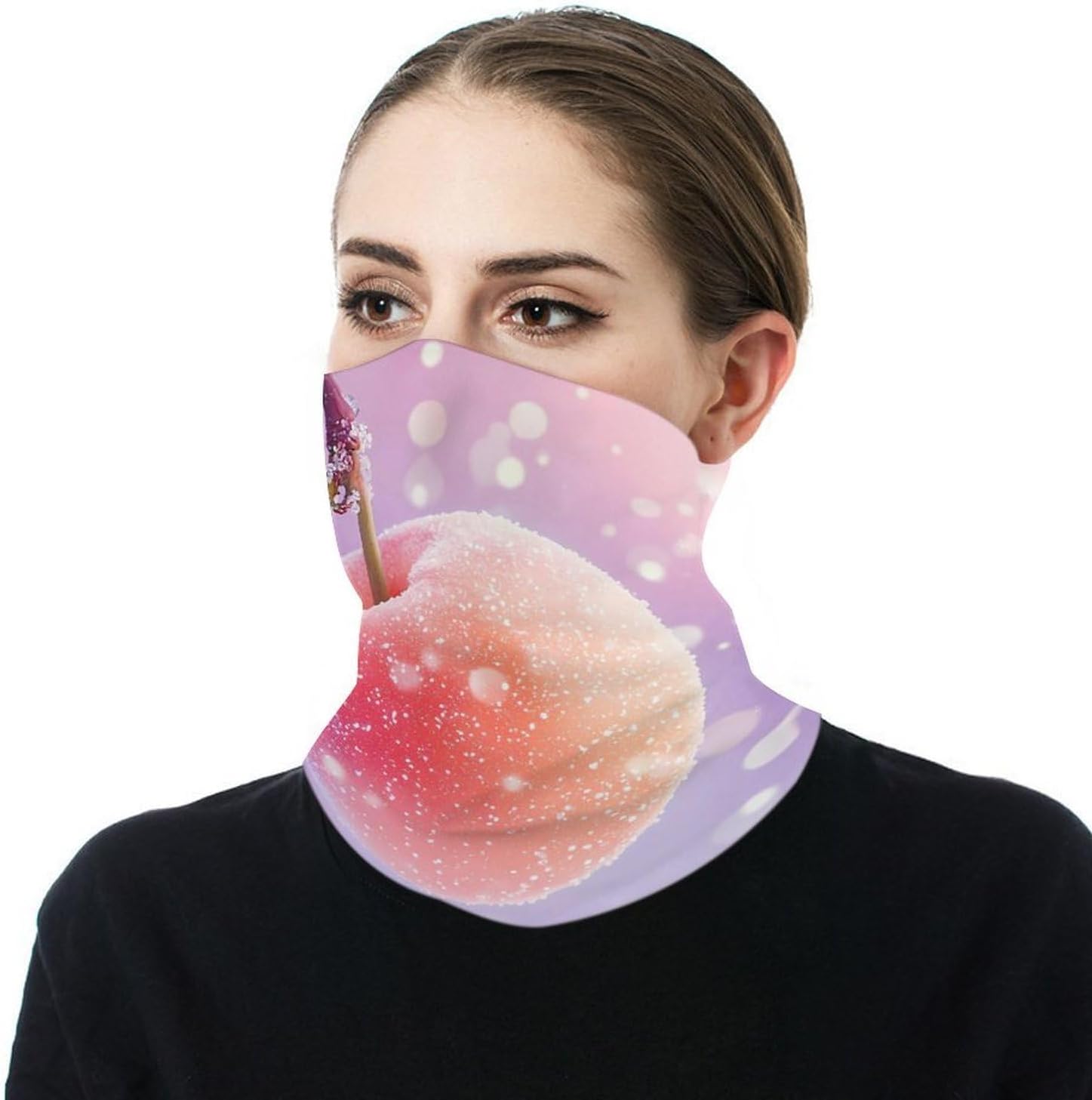 Peach Fruit Face Cover Neck Gaiters for Men Women Sun Protection Mask Scarf Hiking Bandana