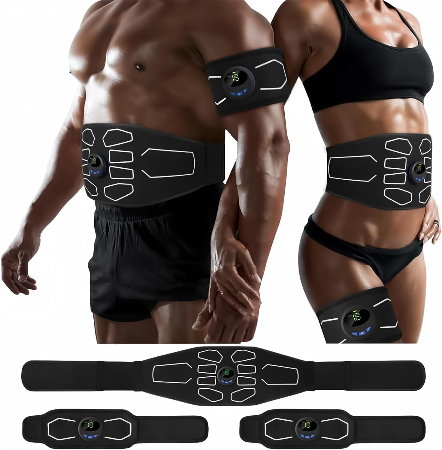 MarCoolTrip MZ Electronic Muscle Stimulator, Abs Stimulator Muscle Toner, Ab Machine Trainer for All Body, Fitness Strength Training Workout Equipment for Men and WomenCarbonfree Certified