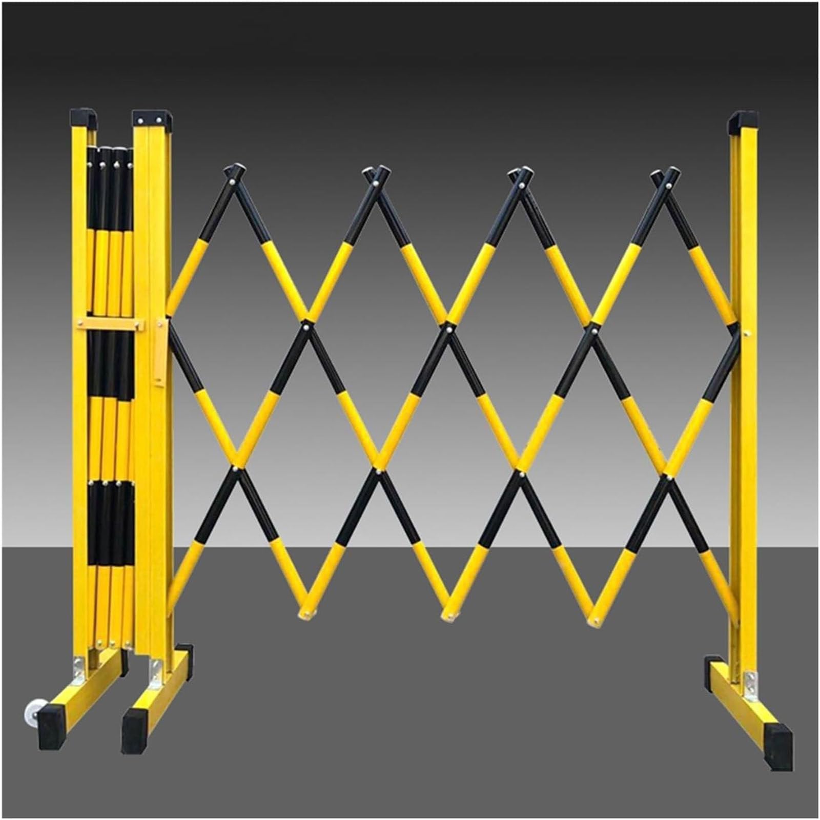 Clôture de circulation rétractable et rotative pour chantiers