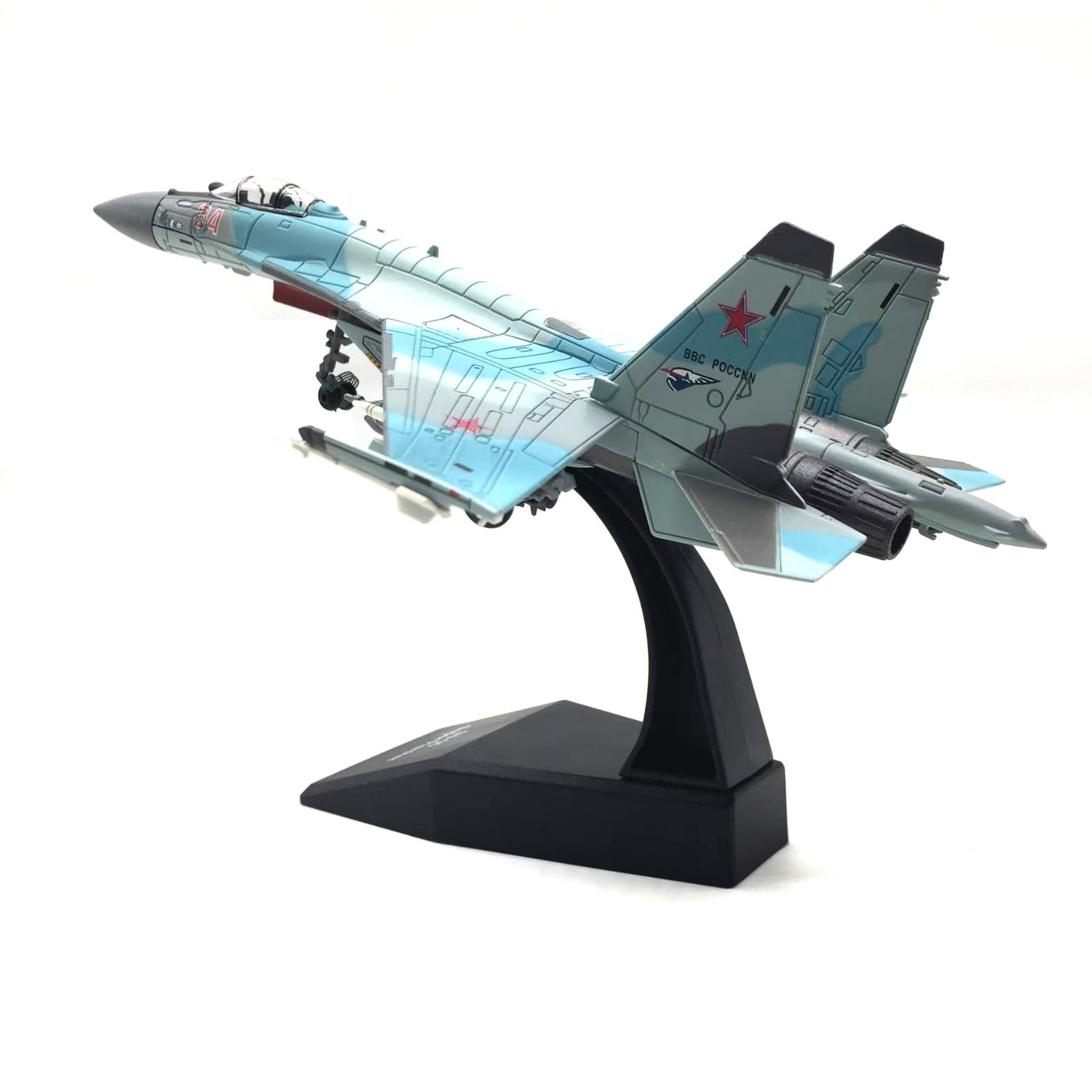 Dettagli Realistici Collezionabile Modellino Statico SU-35 1:100 Modellino Jet SU-35, Nero