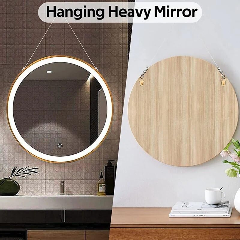 Image of GTBL Adjustable Picture Hanging Wire Heavy Duty Supports - 2 Pack Hanging Hardware, 2M X1.5Mm Stainless Steel Wire Rope