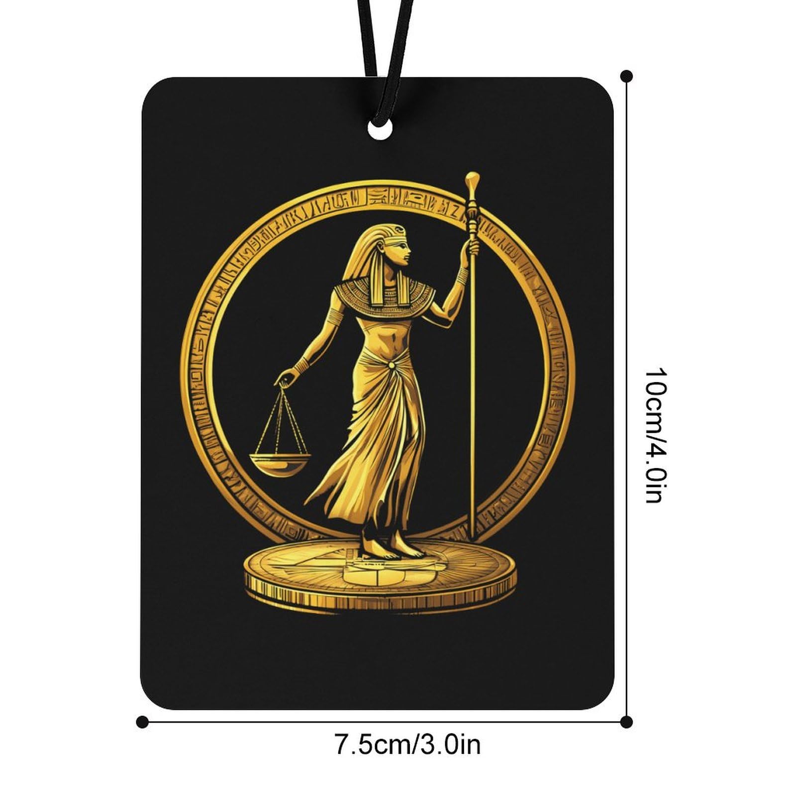 Ancient Egyptian Golden Pharoah Coin Car Air Freshener Hanging Aromatherapy Tablets for Car Accessories Square