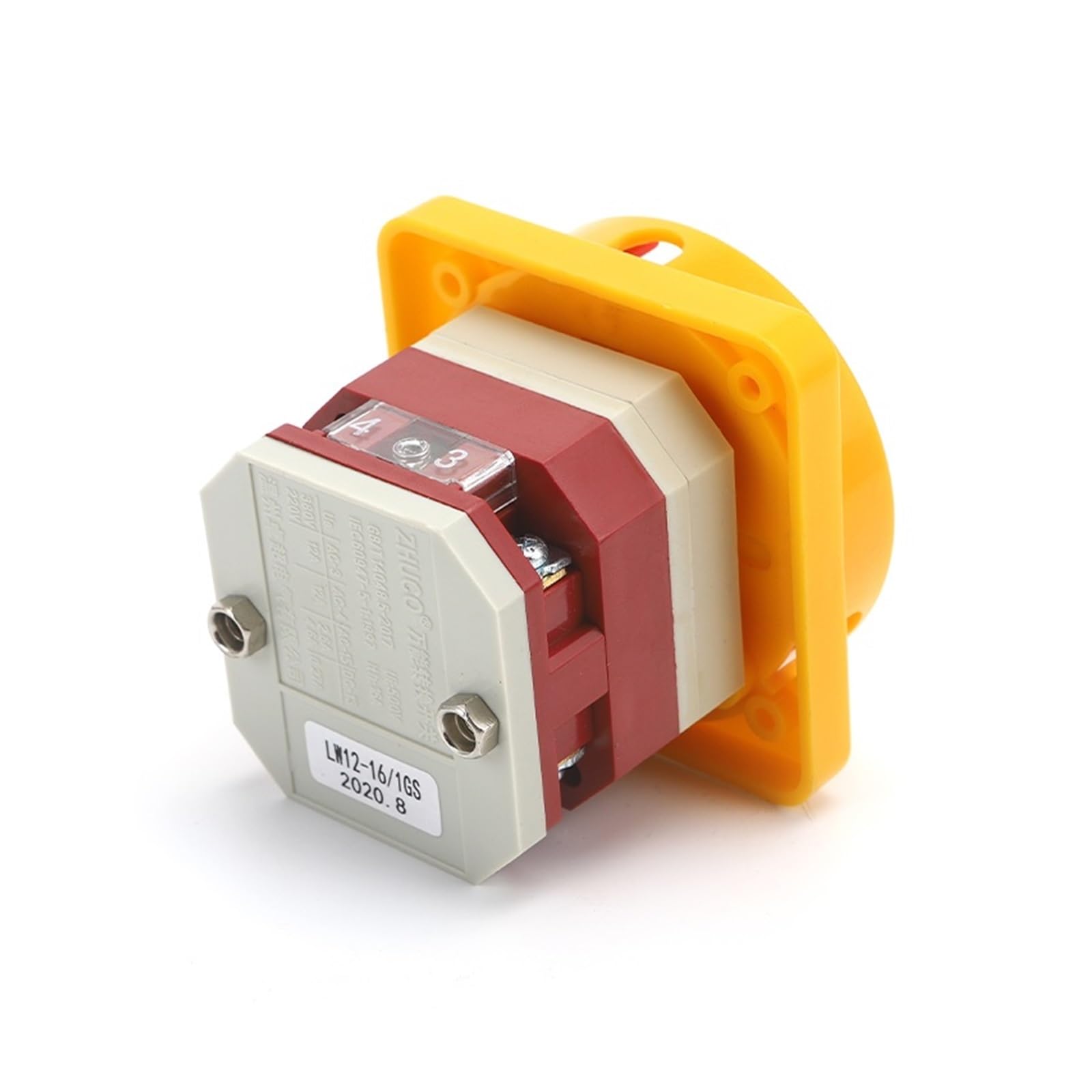 TSIOHKBS LW12-16/1GS 16A Two Position One Pole Combination Knob Padlock Master Control Circuit Rotary Power Cut-Off Cam Switch
