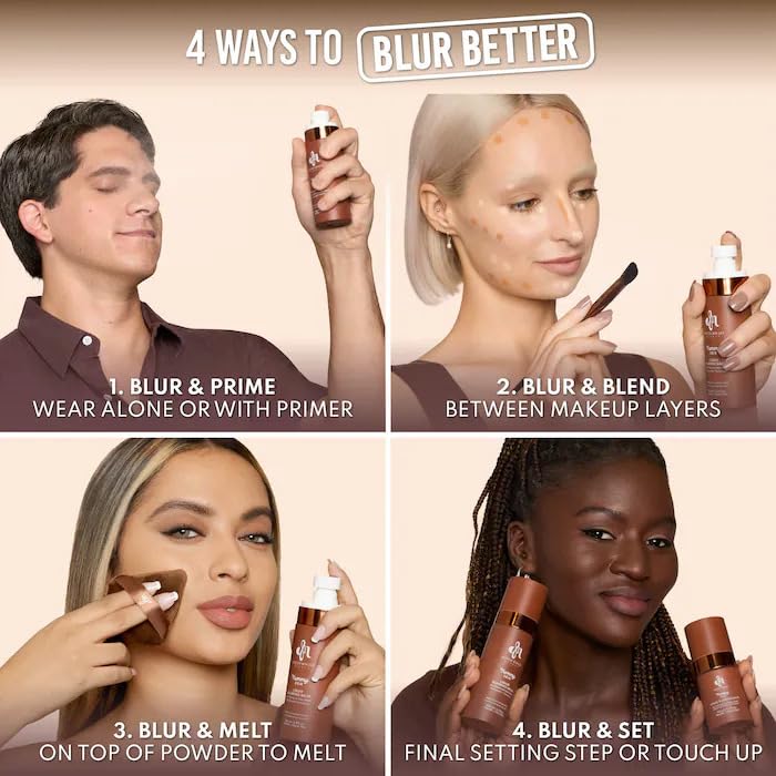 Yummy Skin Liquid Blurring Balm Mattifying Setting Spray, Matte Finish, with Niacinamide, 3.3 oz, Vegan