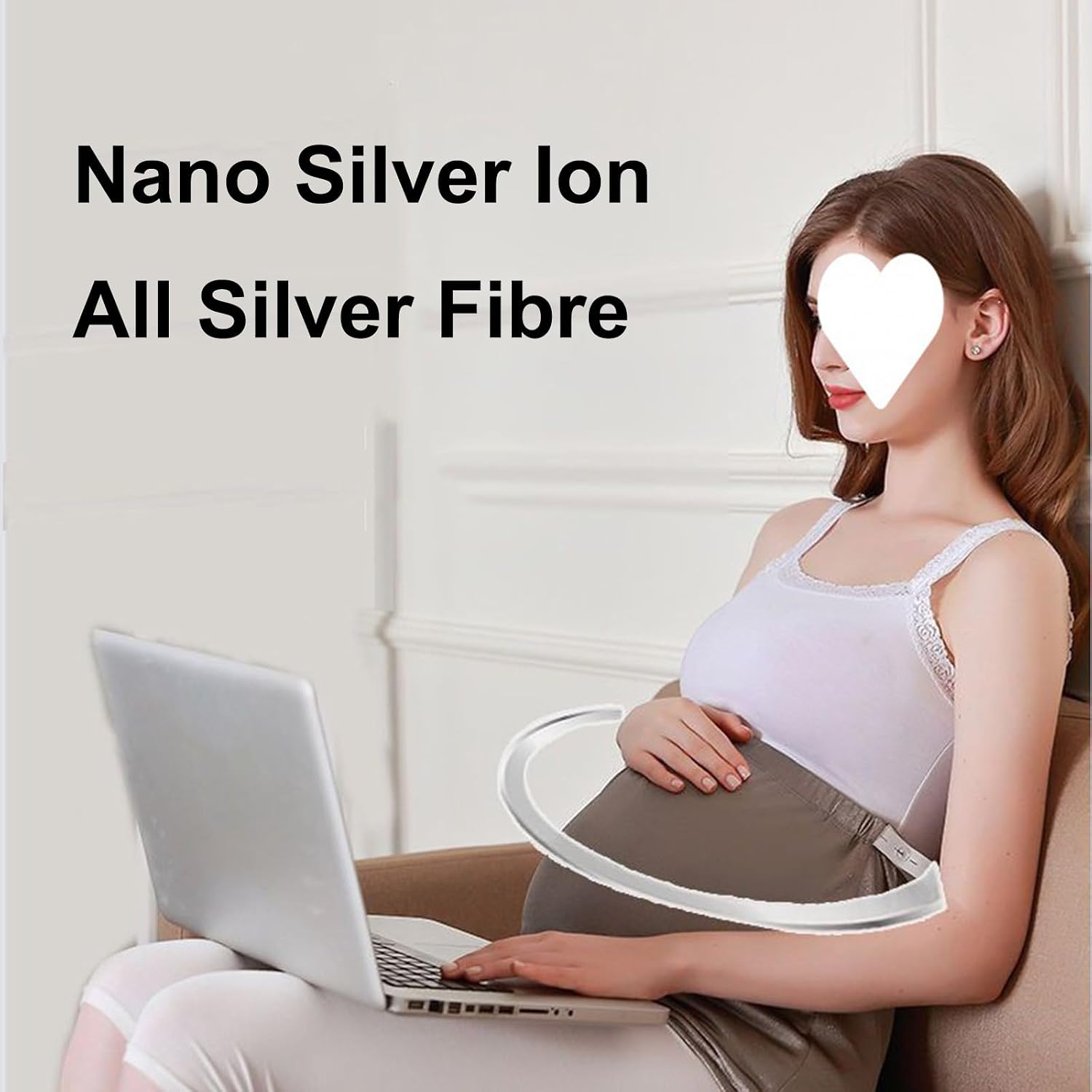 5g Anti-Radiation & Emf Protection Blanket, Radiation Protection Baby Belly Band, 100% Silver Fiber Cotton Material W/Adjustable Waistband