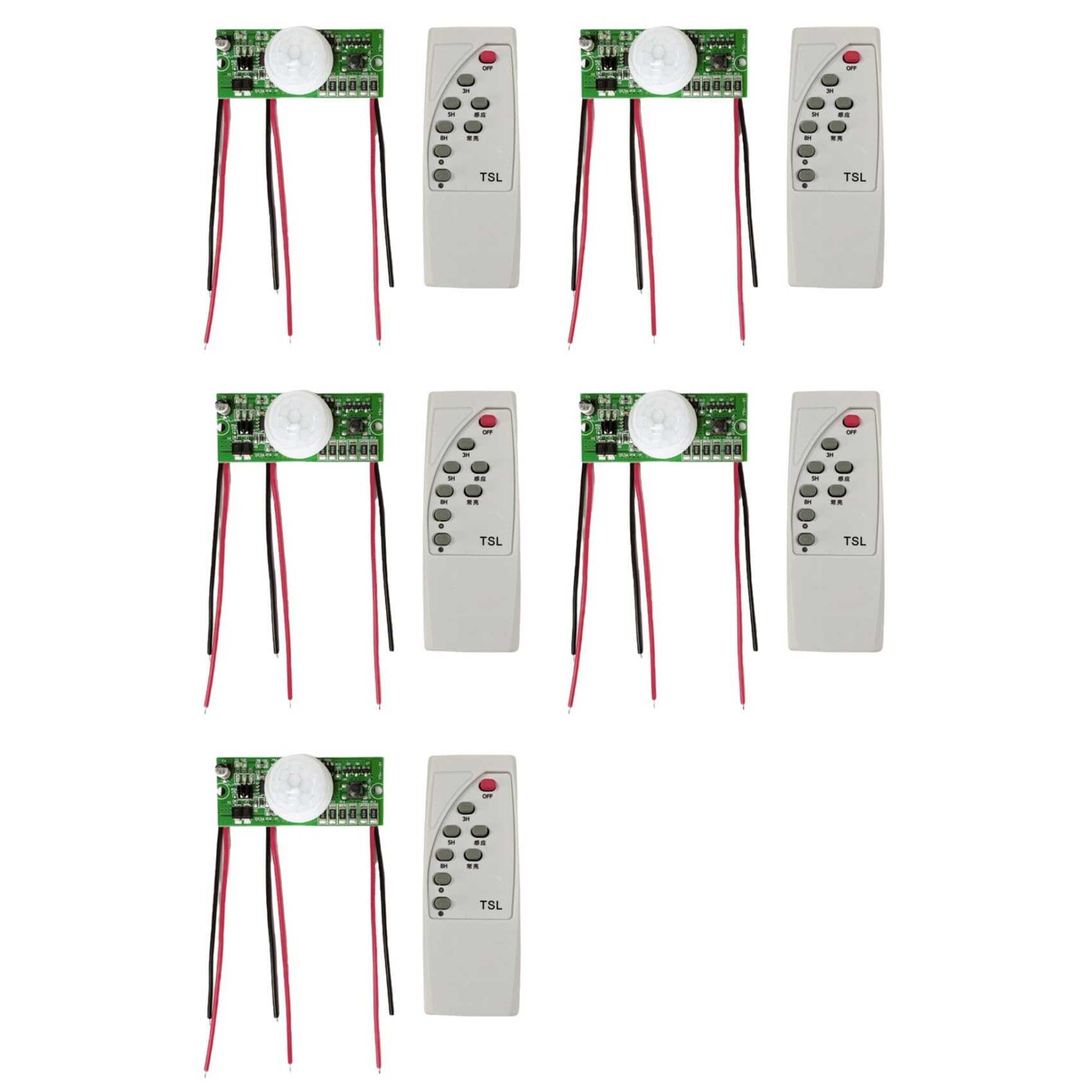 Jnchdghwa As Shown 5X 3.2V 3.7V Solar Lamp Board Solar Light Circuit Board Infrared Human Induction Solar Street Light Driver Board