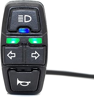 Motorcycle Head Light Turn Switch, Motorcycle Headlights Horn Turn ON/Off Control Switches for Scooter Electric Bike,3-in-1 Light Horn Turn Switch Signal Button Set