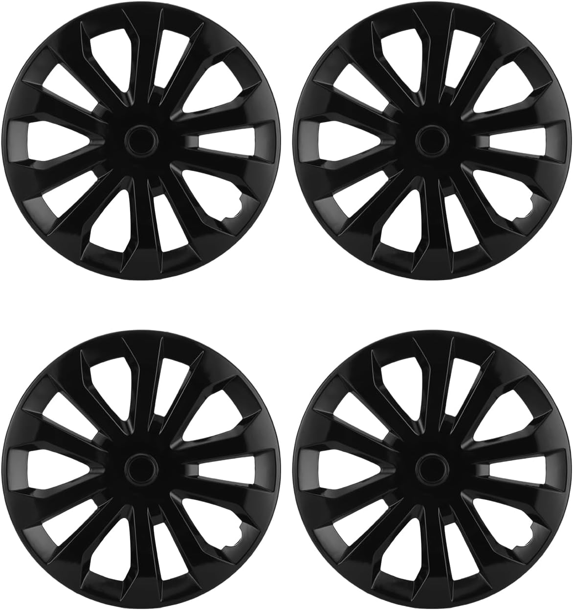 ABX Hubcap Wheel Covers Hub Caps 16 Inch Set of 4 Black Universal Wheel Rim Cover R16 Stylish Car Decor Wheel Covers for Toyota Camry Nissan Mazda (black-10, 16 inch) 16 inch black-10