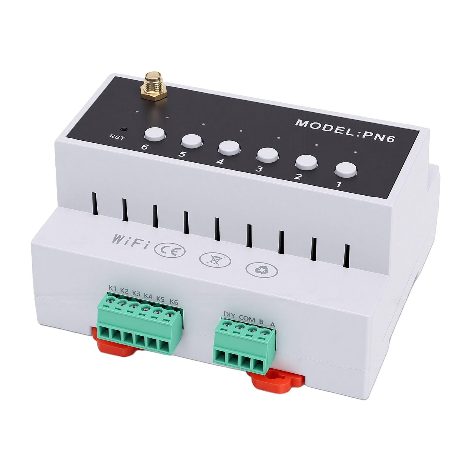 Modulo relè Intelligente a 6, Controllo Motore 3 Avanti Indietro, 16A Alta Potenza per Automazione Domestica Compatibile (WIFI)