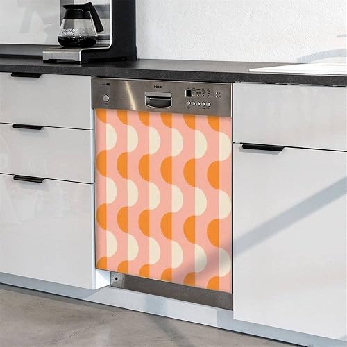 Miniatura 3 de Cubierta magnética abstracta minimalista para lavavajillas de los años 50, diseño moderno de mediados de siglo, calcomanías magnéticas para