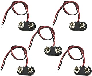 5 حزمة 9 فولت بطارية المفاجئة موصل مقاطع البطارية مشبك البلاستيك الإسكان نوع تي من فانتي