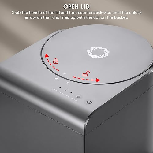 Miniatura 7 de Airthereal Paquete  Revive compostador eléctrico de cocina y 1 cubo de repuesto + tapa, capacidad de 2.5 litros con tres cuchillas SHARKSDEN,