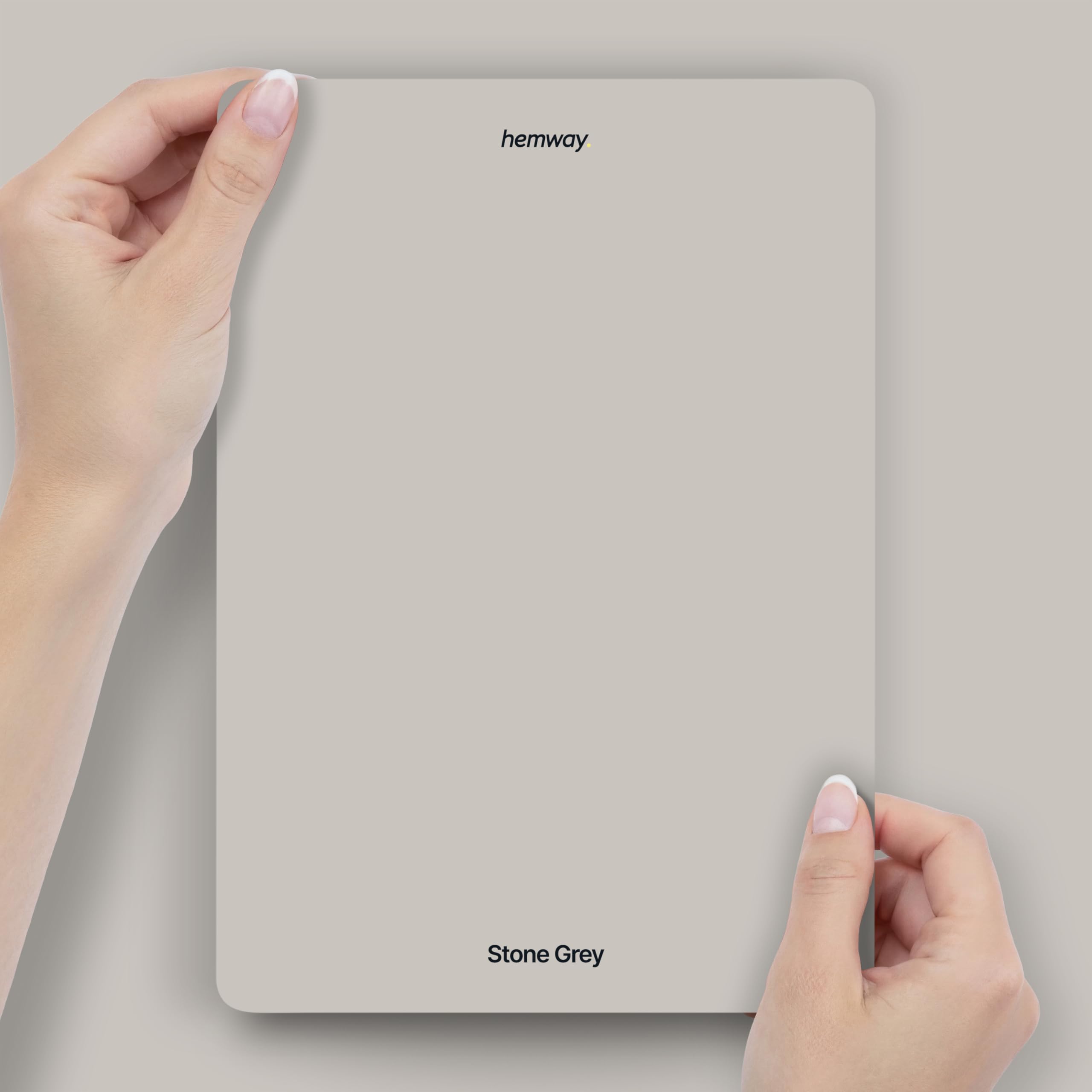Hemway Stone Grey Peel & Stick Sample Chalk Based Furniture Paint | A5 Accurate Colour Swatch, Mess-Free Alternative to Paint Tester Pots, Easy To Use, Eco-friendly, Interior Furniture