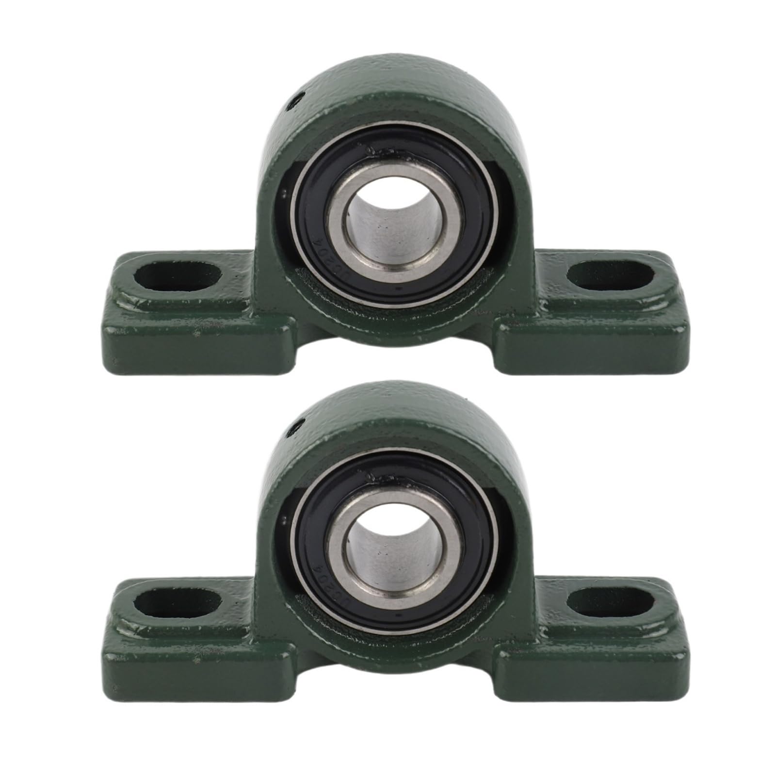 2 pezzi UCP204 cuscinetto a sfere con foro da 20 mm, supporto for albero con cuscinetto autoallineante, cuscinetto a rulli sferici, alloggiamento del supporto del cuscinetto a due bulloni