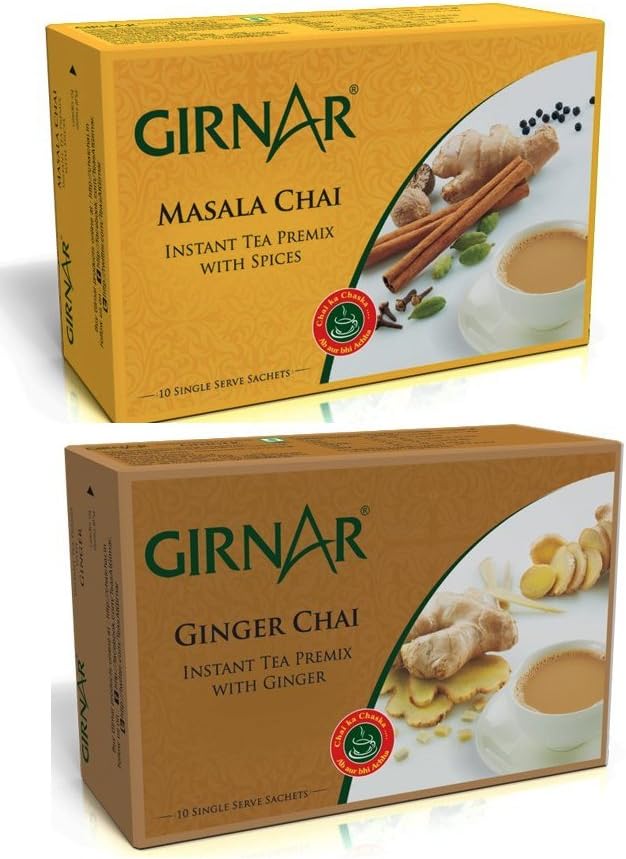 Girnar Instant Tea Combo of Masala and Ginger Premix (140g)