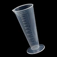 Vista 7 de YXQ Taza de medición graduada de plástico de 3.4 fl oz, capacidad de vaso de precipitados forma de cono base redonda laboratorios cocina