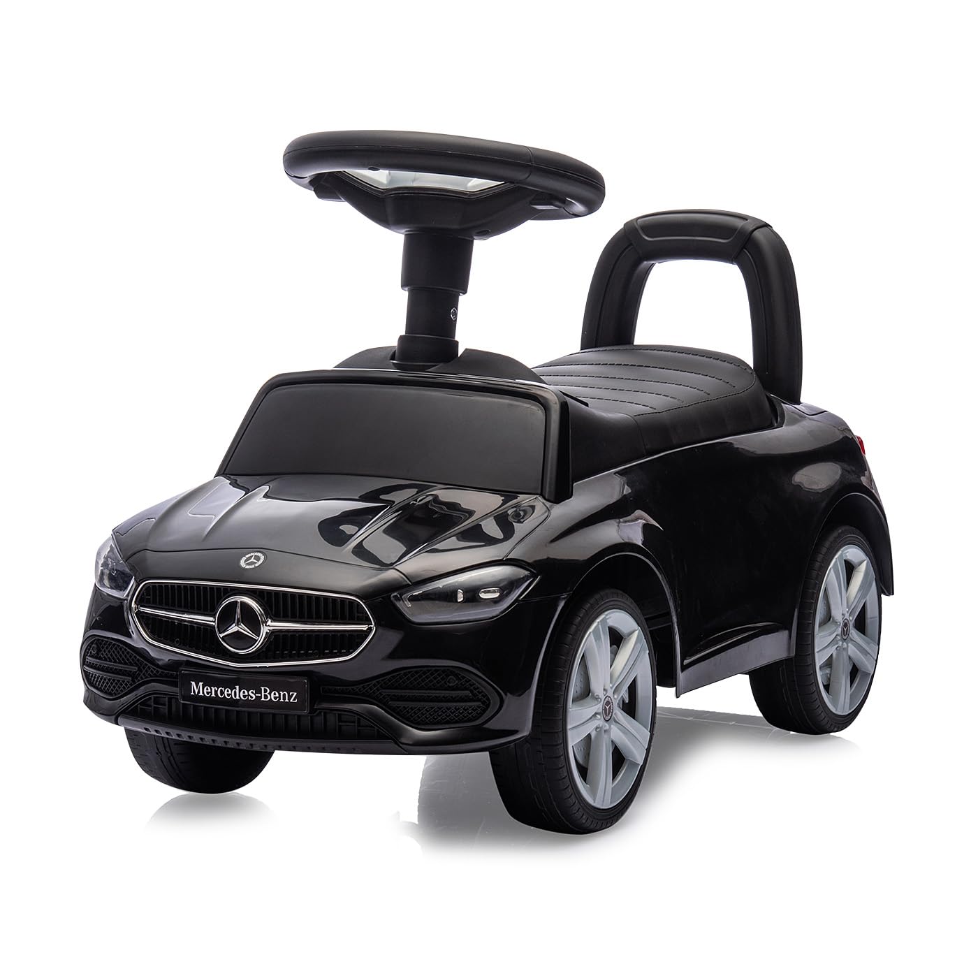 JAMARA 464032 Toboggan Mercedes-Benz Classe C – Voiture Glissante, véhicule pour Enfant intérieur et extérieur, Jouet de Voiture, Cadeau pour Enfants, Protection Anti-basculement, Coffre, klaxon
