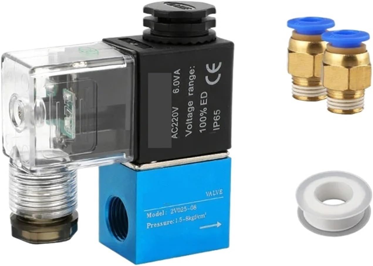 2V025 Air Solenoid Valve 2/2 Way Pilot Pneumatic Control 2 Position 2 Way Airtec Type(2V025-08 DC24V,With 8mm)