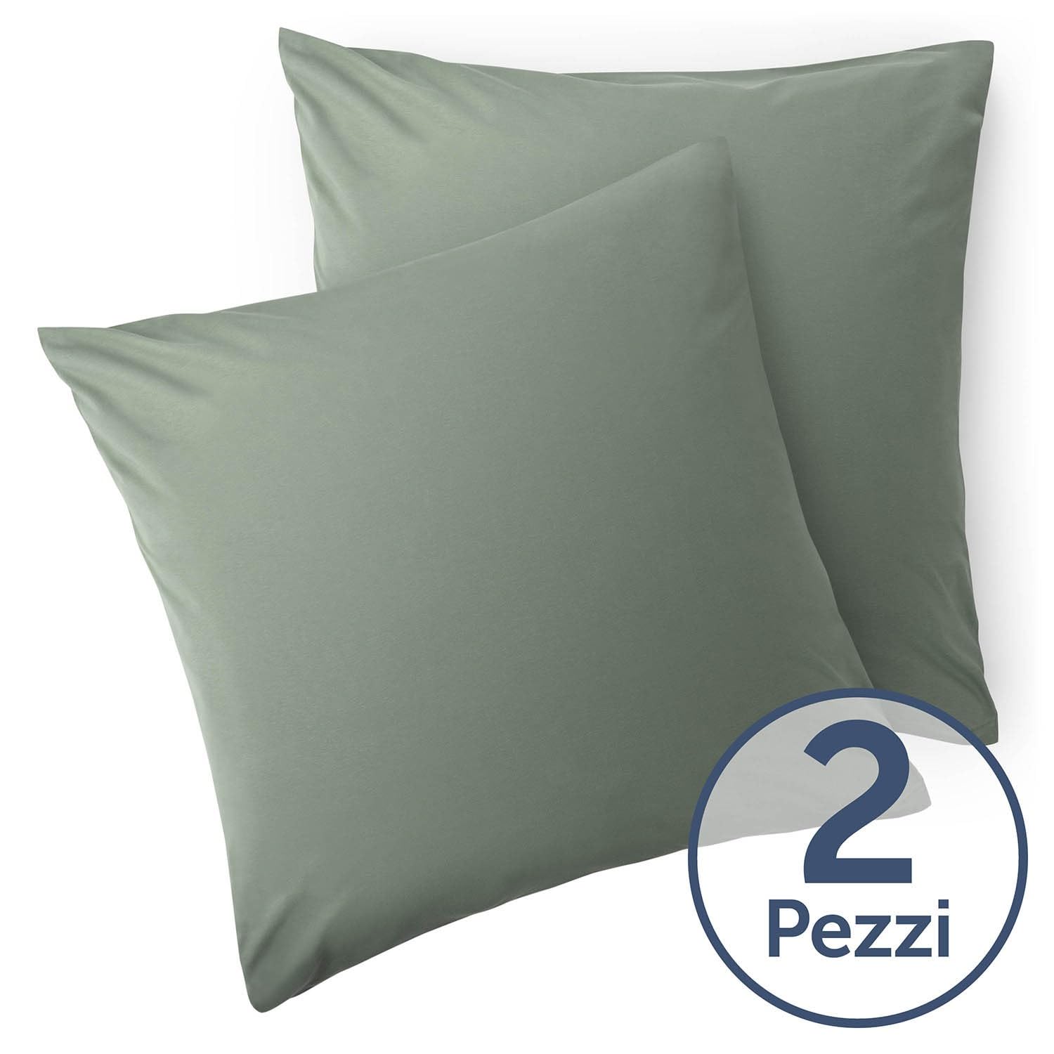 Blumtal Federe Cuscini Divano 60x60 cm - Set di Copricuscini per Divani in Microfibra a 2 Pezzi con Chiusura a Busta, certificati Oeko-Tex, extra morbidi e lavabili - Verde