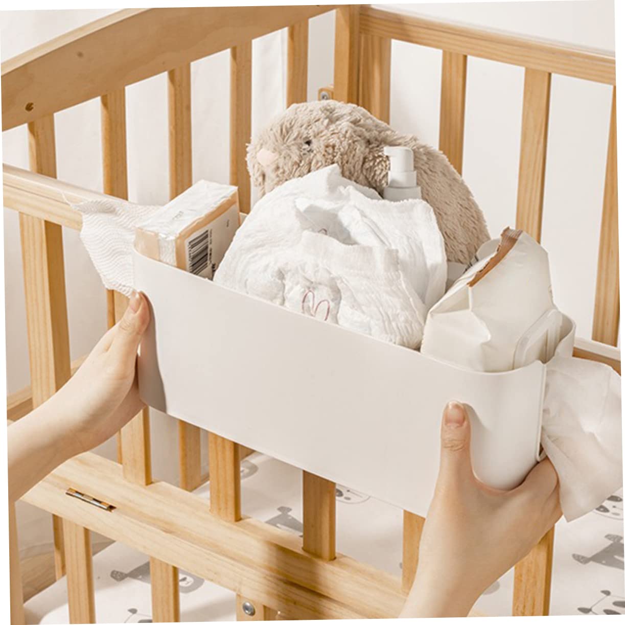 1pieza Organizador De Almacenamiento Multifuncional Para Bebés Caja De Almacenamiento De Cama Contenedor De Diseño Colgante Para Habitaciones Infantiles y Dormitorios Accesorio