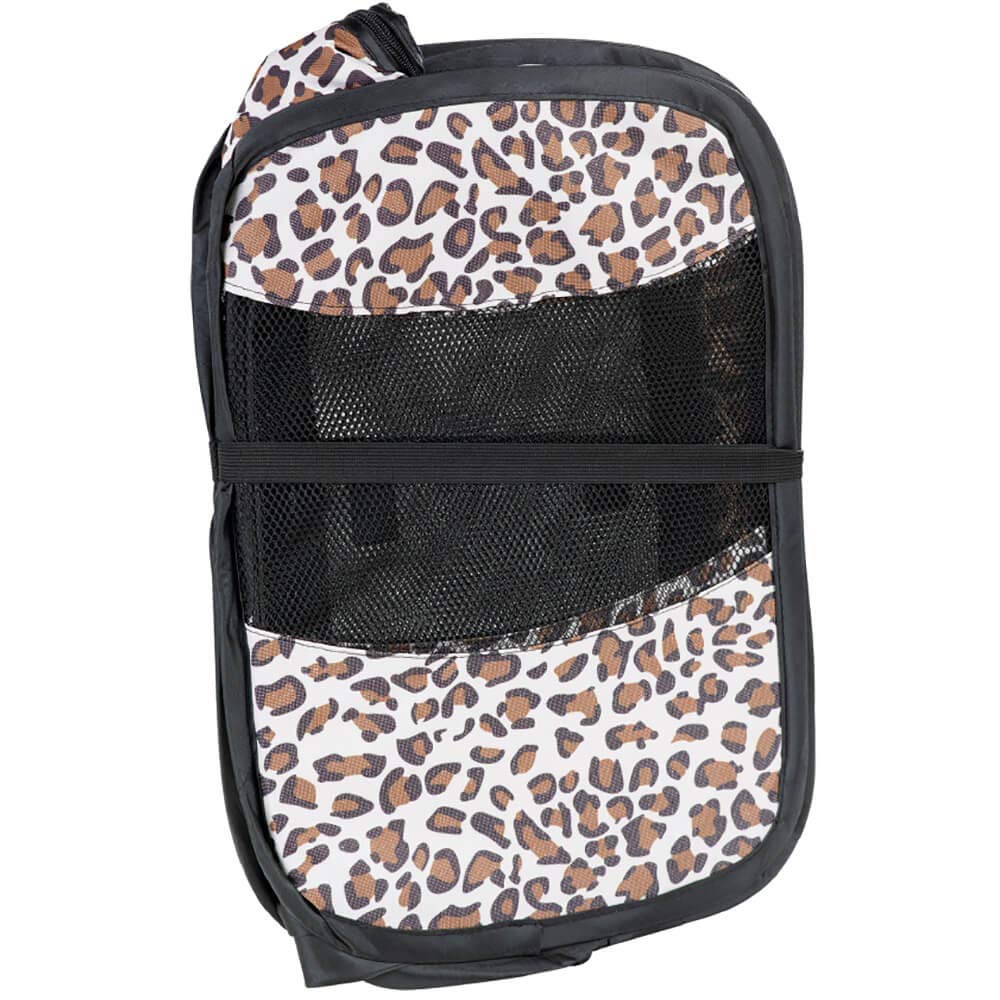 Lexi Home Etna Portable Small Pet Playpen for Dogs or Cat Leopard