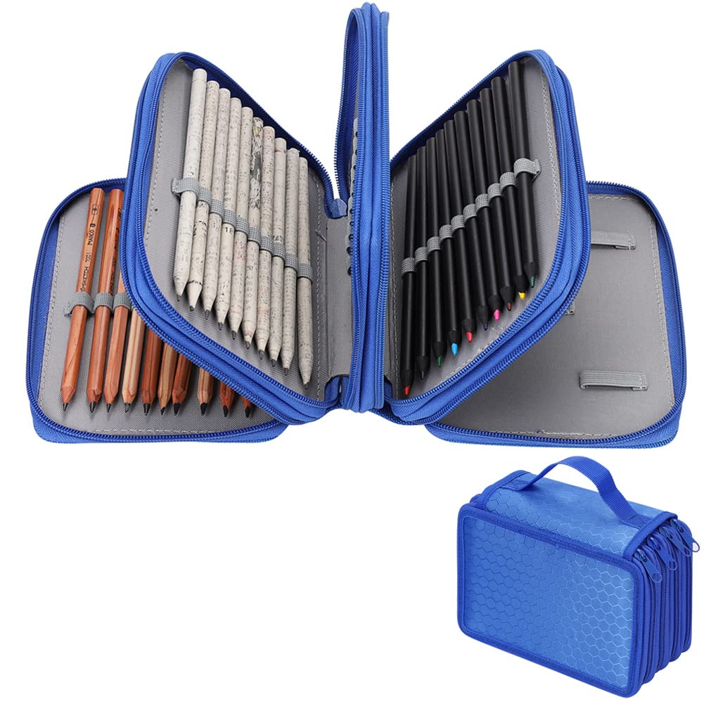 Astuccio per matite, portapenne di grande capacità, organizer da scrivania con cerniera per scuola, forniture per ufficio, biglietto di auguri natalizio