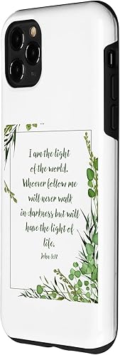 Miniatura 2 de Funda con citas para iPhone 11 Pro Max I am The Light Of The World John 812
