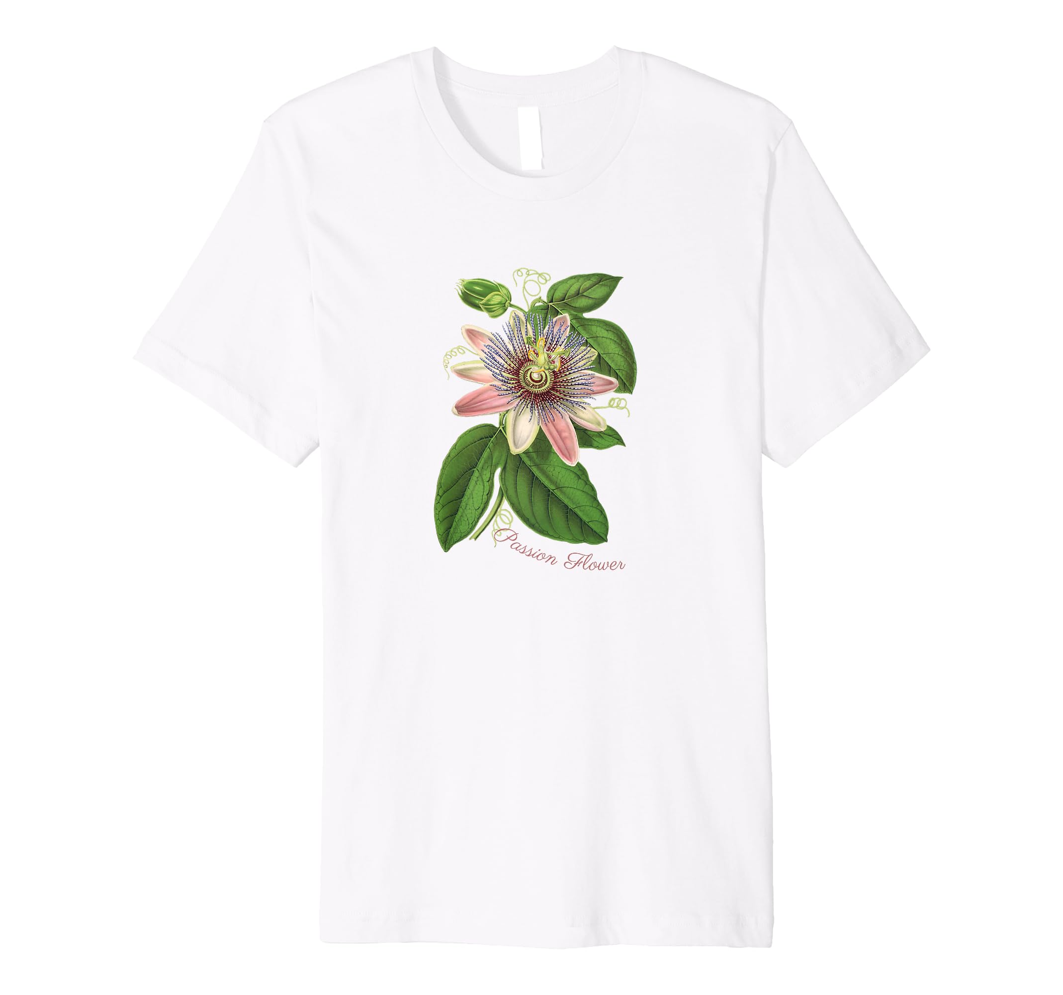 Flower & Botanical Apparel CompanyPassion Flower Passiflora Botanical Premium T-Shirt