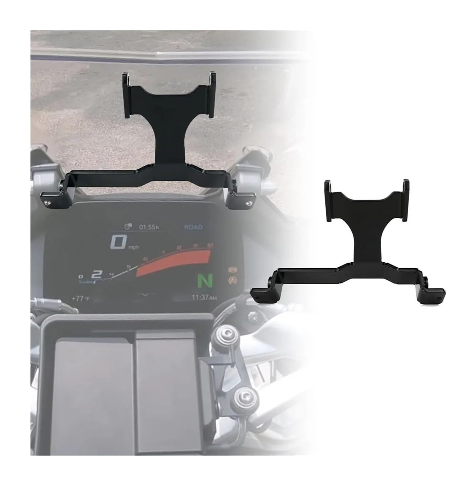 Soporte de navegación para teléfono móvil para BMW para R1250RS 2019 2020 2021 2022 2023 2024 Soporte Montaje GPS Motocicleta Kit Reubicación Navegador Teléfono