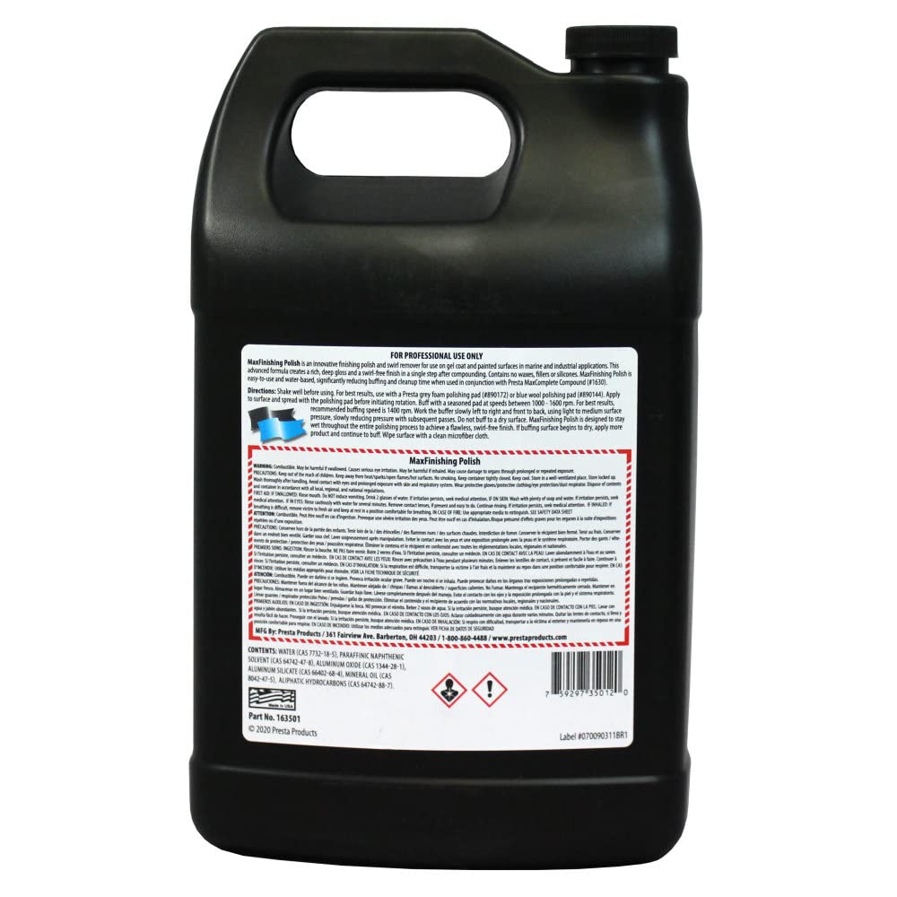 Presta MaxFinishing Polish - 1-Gallon