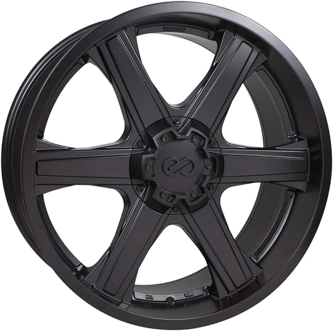 Enkei 503-2295-8330BK BHAWK 22x9.5 6x139.7 30mm Offset 78mm Bore Black Wheel