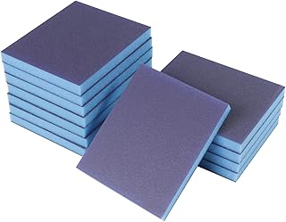 Sanding Block 12 Pcs, 60 80 100 120 180 220 Coarse Medium Fine Grit Sanding Sponge Assortment,Soft Flexible Wet Dry Sand Paper Brick Sanding Pads for Wood,Drywall, Crafts,Metal,Paint,Auto,Pottery