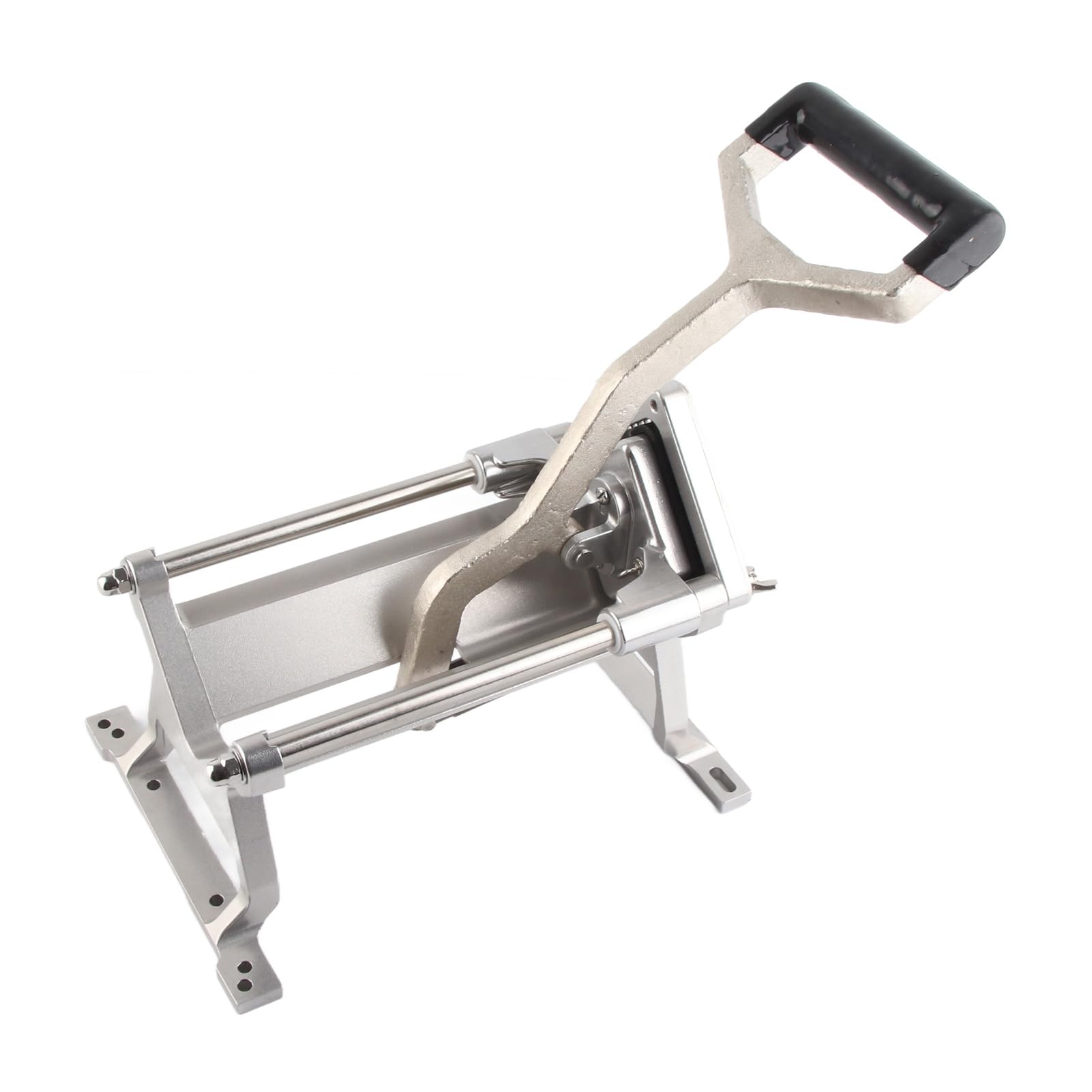 Cortador de patatas fritas manual profesional con patas de succión para uso en cocina, aluminio y acero inoxidable (6 mm)
