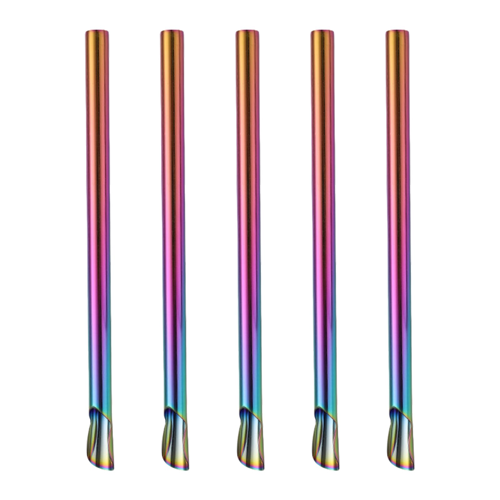 Tsophreniq 5pcs 304Stainless Steel Drink Straw Metal Party Drinking Suitable for Parties and Everyday Use Beverage Set