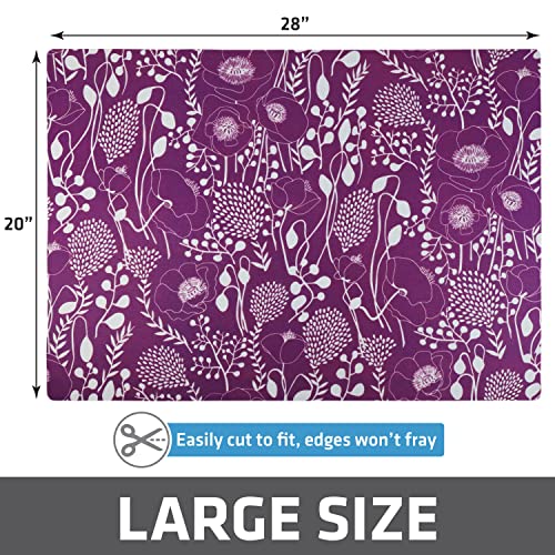 Image of Drymate Cat Litter Box Mat, Litter Trapping Mat, Waterproof, Urine-Proof, Absorbent, Machine Washable, Soft on Paws, Contains Mess, Protects Floors, Kitten Supplies, Purple, 20x28