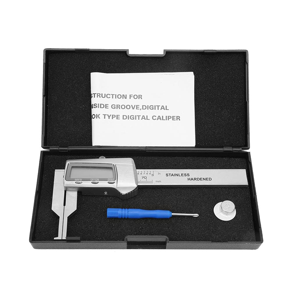 Calibrador Electrónico Digital 14-75 Mm Ranura Interior Herramienta de Calibrador Vernier de Acero Inoxidable Medidor Electrónico Digital