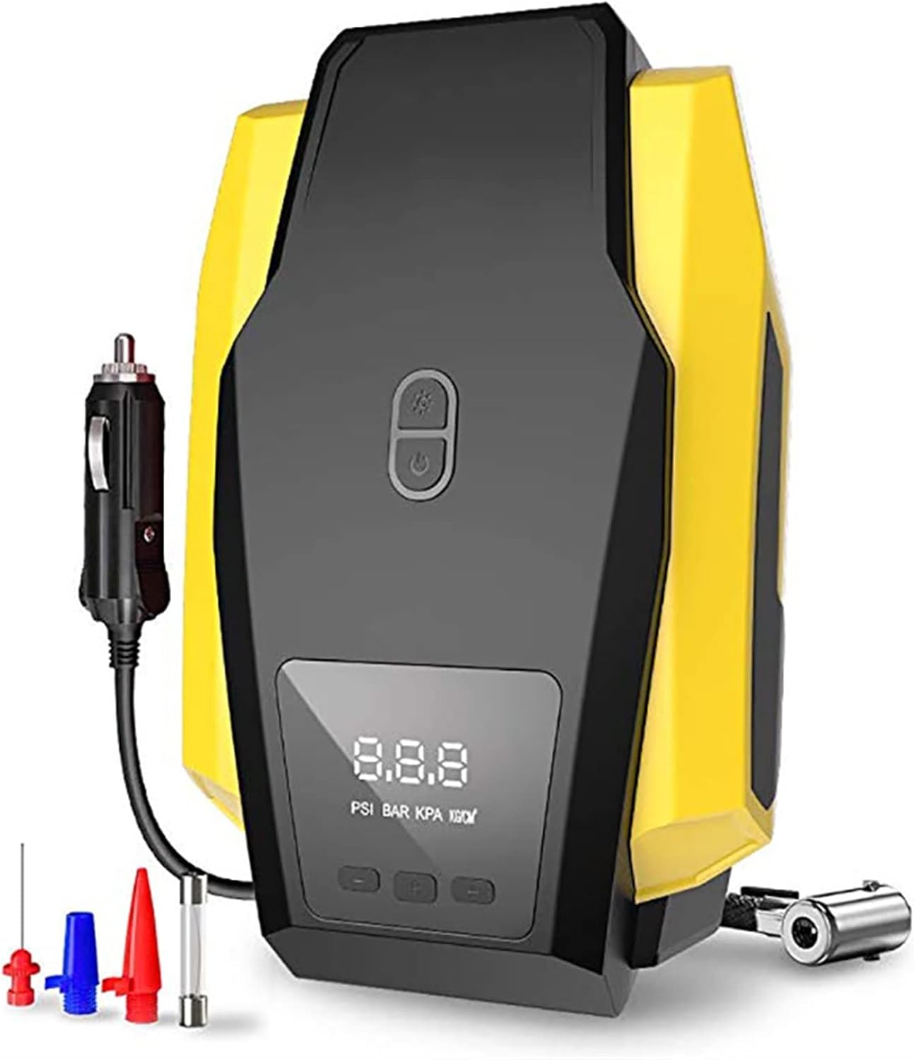 wrtgerht Mini Bomba pequeña Coche DIRIGIÓ Pantalla Digital Compresor de Aire Bomba Inflable portátil 12V Automóvil Automóvil Influjo rápido Mini Electric Auto for Viajar