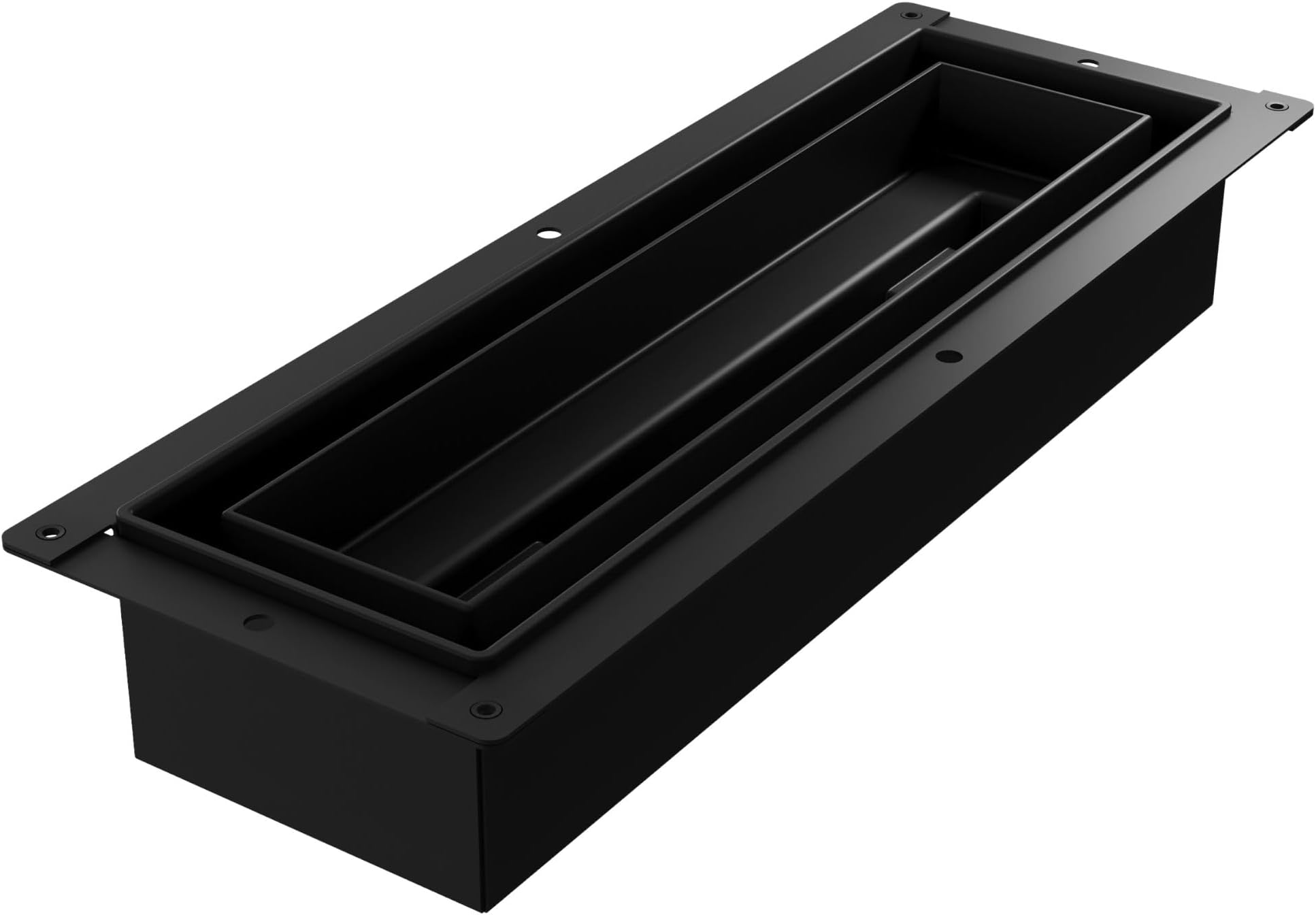 - Flush Floor Vent [Lite], ABS Plastic HVAC Air Return Register Cover, Customizable Adjustable Airflow Solution for Home Floor, Damper Included – 3"x10" – Matte Black – 1 Pack