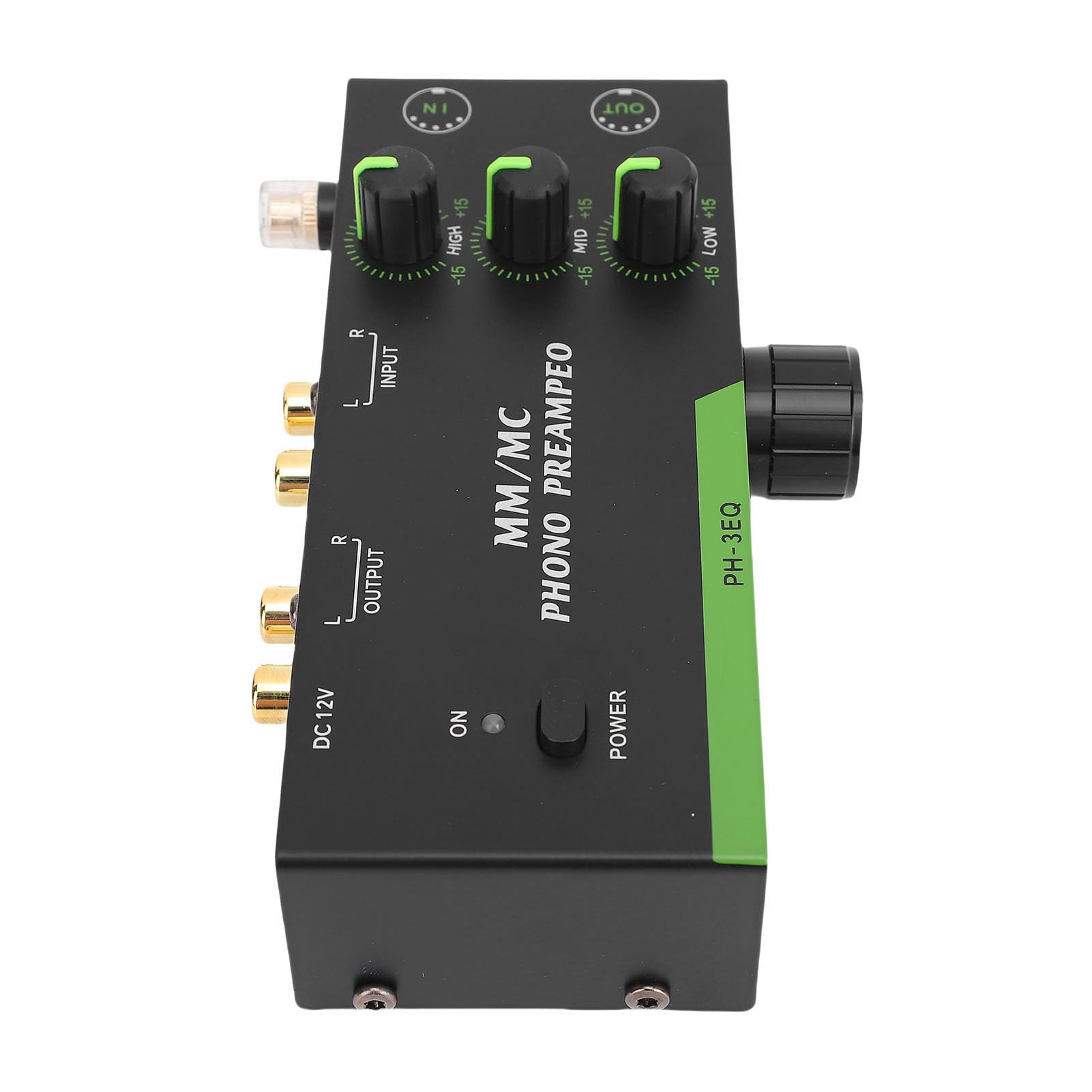 Cryfokt Preamplificatore Fono Professionale MM/MC Migliora la qualità del Suono per Giradischi, Ingresso e Uscita XLR a 5 Pin (Spina europea)