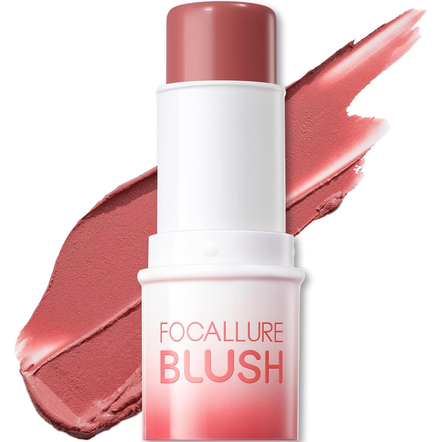 FOCALLURE Cream Blush Stick, Multi-Use Blush For Cheeks Lips Eyes, Buttery Texture, Smooth Blendable, Natural Finish, 12H Long Lasting Waterproof Lightweight Makeup,PK01
