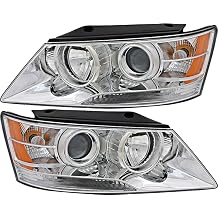 For Hyundai Sonata Headlights Lamps Set 2009 2010 Halogen Driver and Passenger Side