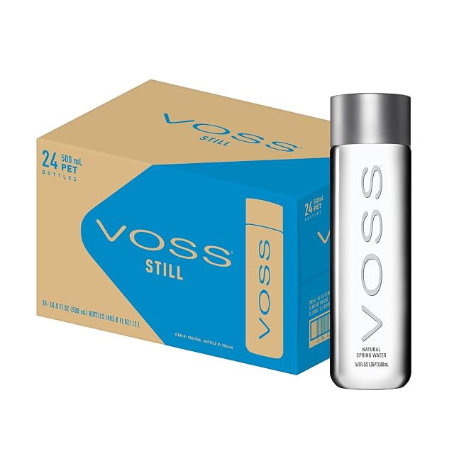 VOSS Premium Still Bottled Natural Water - BPA-Free - High Grade PET - Recyclable Plastic - Pure Drinking