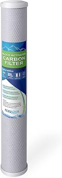 Standard Whole House Coconut Shell Carbon Block 5 Micron Water Filter 20 x 2.5 Fits 20 x 2.5 Housings. Remove Chlorine and Bad Odor. Compatible with C1-20, HX-CB-25-2010, F3WCB32