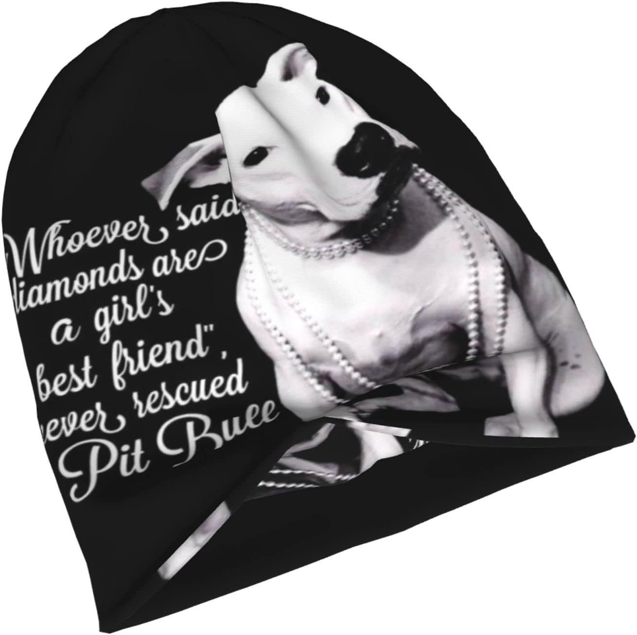 Fashion Beanie Hat Hedging Cap for Men Women-Unisex Skull Cap Knit Hat Headwear Scarf Cap-Pitbull and Girl Dog : Clothing, Shoes & Jewelry