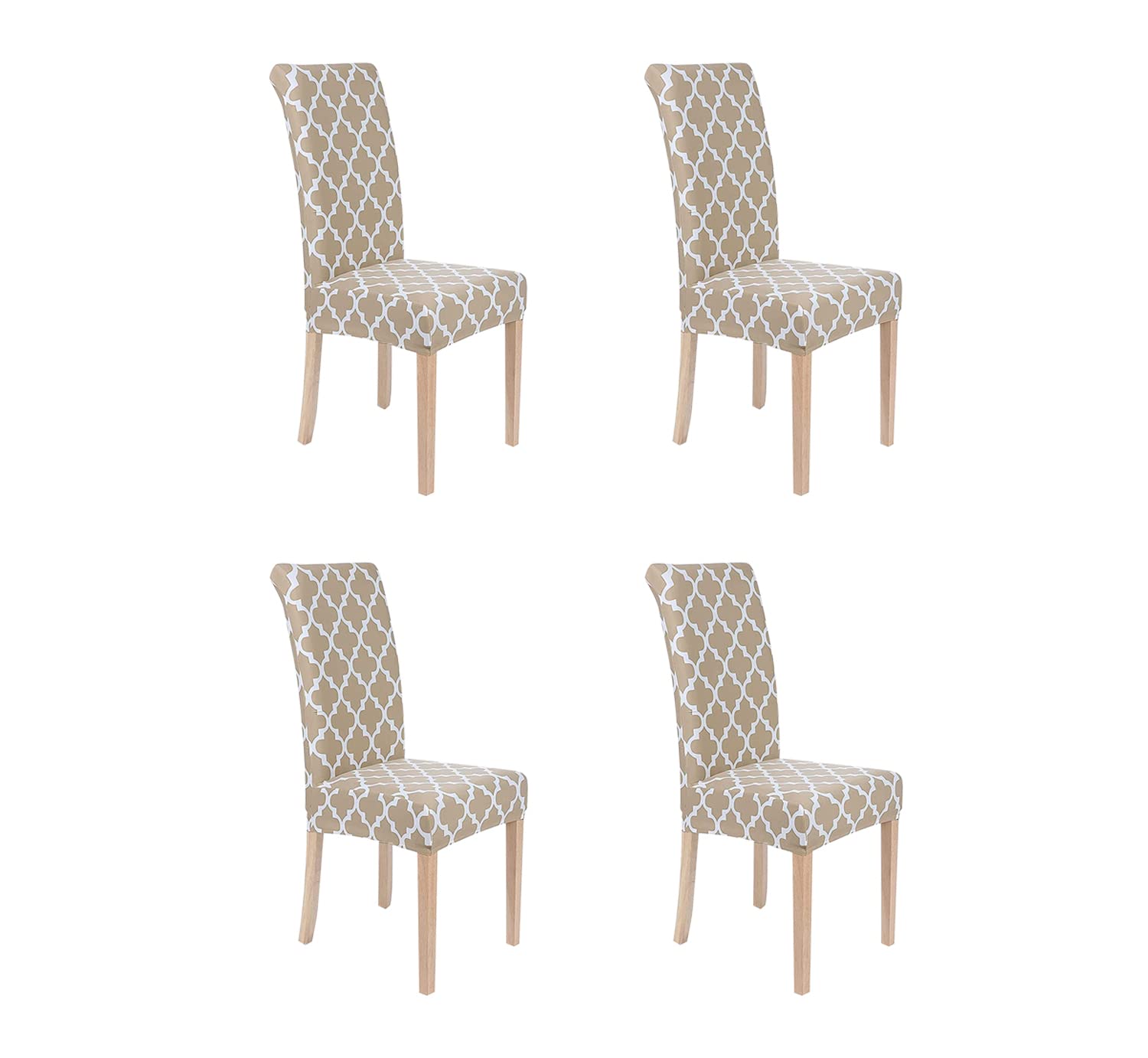 WE CLEVER Polyester Spandex Printed Chair Cover Pack of 4 Stretch Removable Washable Short Dining Chair Cover Protector Seat Slipcover (Light Beige Flower, Pack of 4) (B0B61MMQ7M) Amazon Price History, Amazon Price Tracker