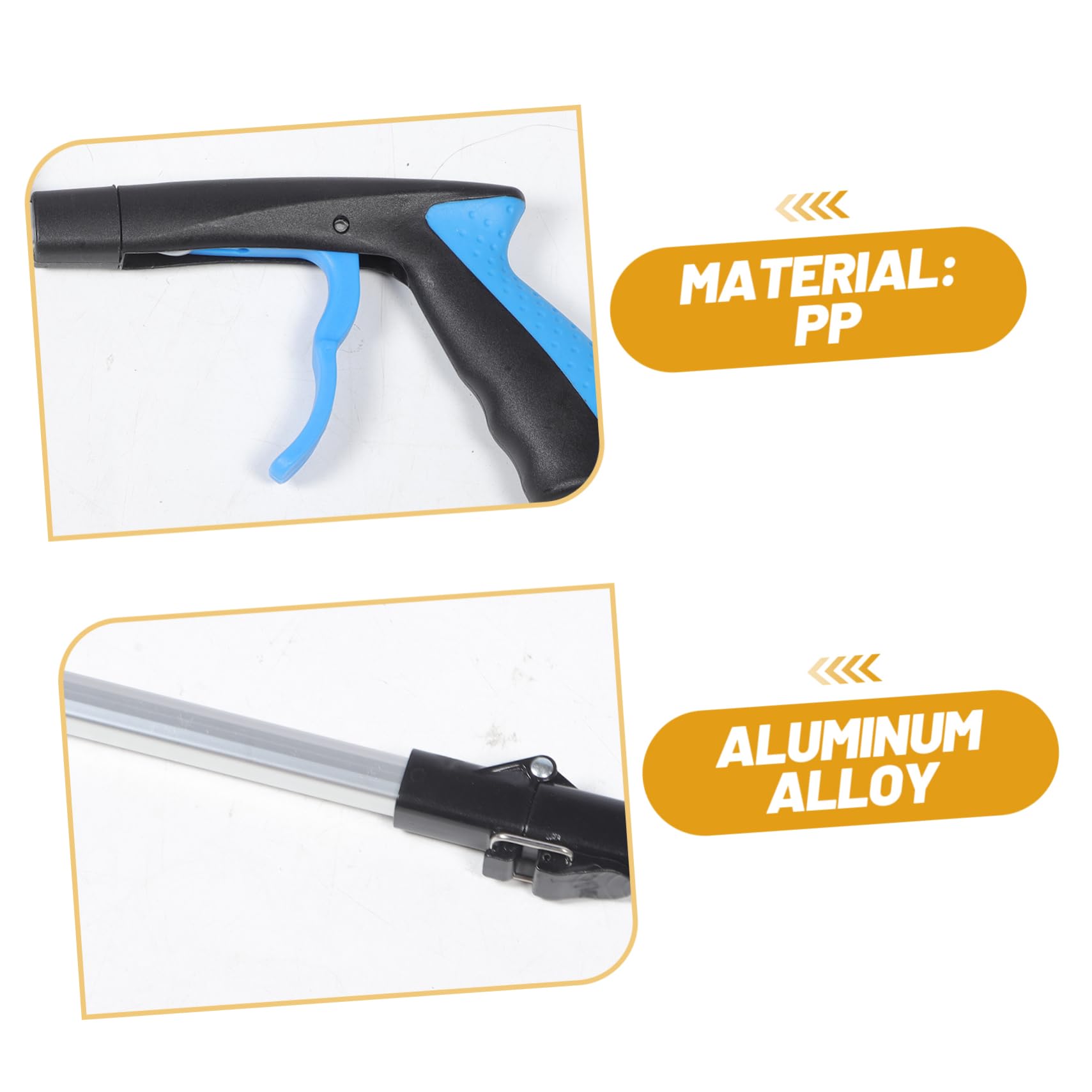 Pinza Plegable para Basura de Tres Pliegues, Aleación de Aluminio y Pp | Herramienta de Agarre de Alta Resistencia, Aumenta la Fricción, para Recoger Objetos y Uso Doméstico