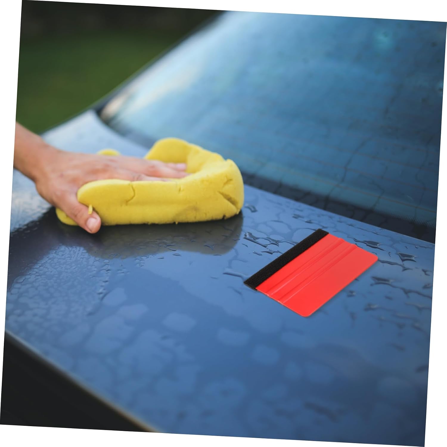Unomor Seal Scraper Car Vinyl Wrap Tool Felt Edge Squeegee Window Tinting Kit