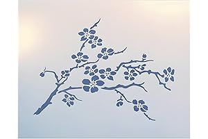 Japanese Cherry Blossom Painting Stencil - Reusable Tree Flower Wall Stencil - The Artful Stencil