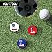 Wolf Golf Towels Golf Ball Marker Hat Clip | USA Monogram | 1 Magnetic Clip + 3 Ball Markers | Patriotic Golf Accessories for Men & Women