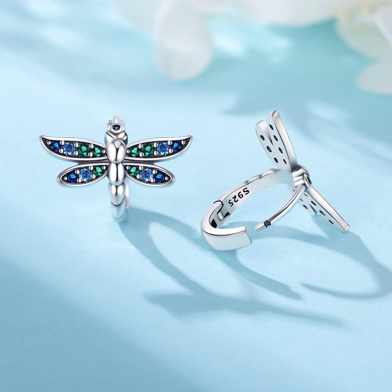 925 Sterling Silver Hoop Earrings for Women, Small and Large Trendy Hoops Hypoallergenic Huggie Earrings Statement Fashion Jewelry Gifts for Sensitive Ear - Double Loop - Image 5